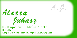 aletta juhasz business card